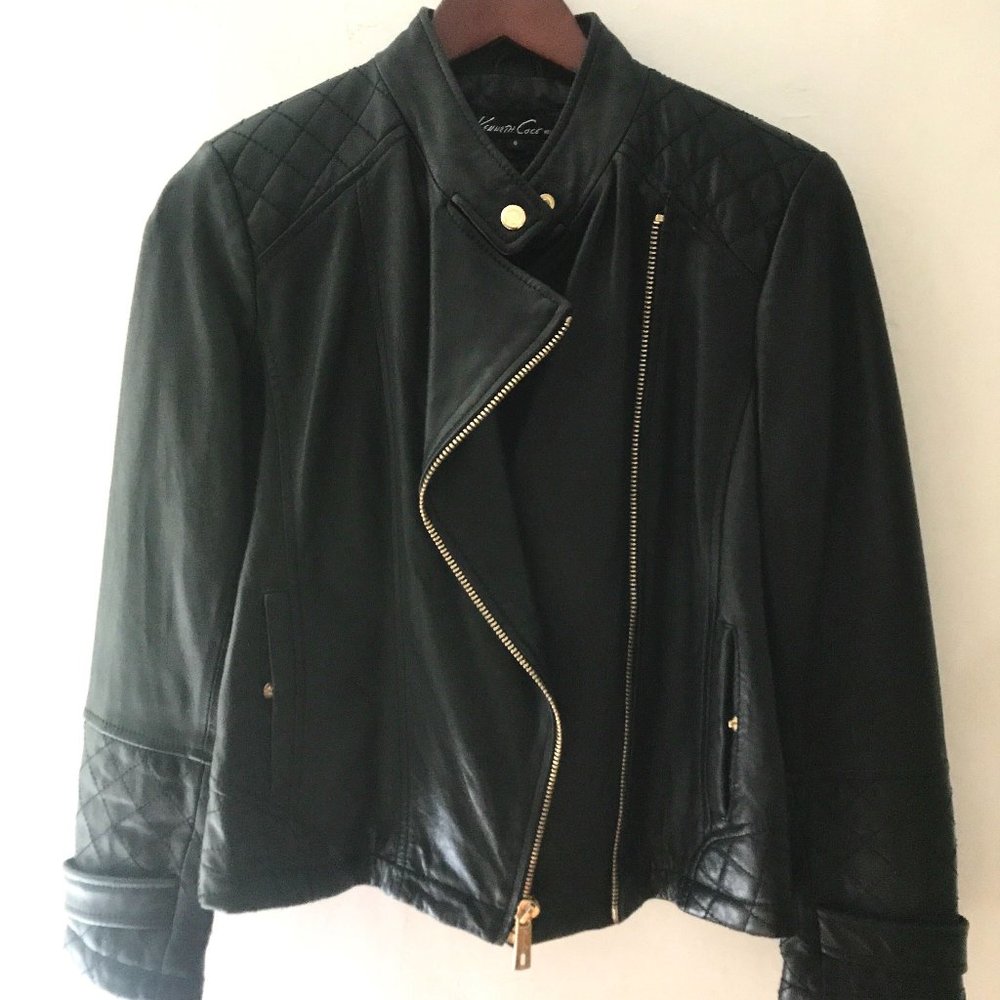 Kenneth Cole Black Leather Jacket